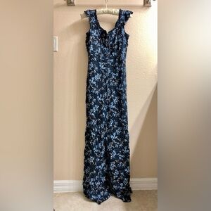 Navy Blue Floral jumpsuit